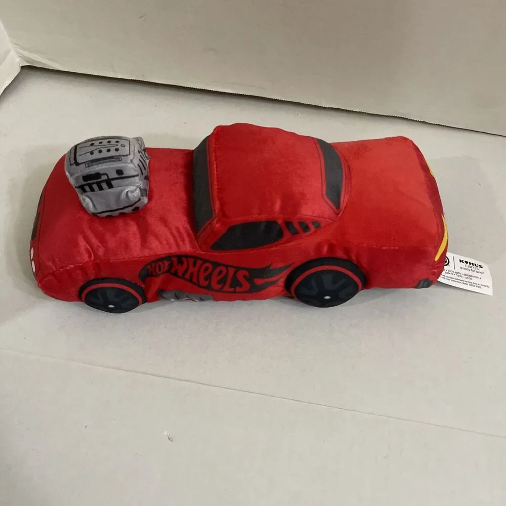 Kohls Hot Wheels 80th Anniversary Plush Stuffed Animal Mattel Red Car